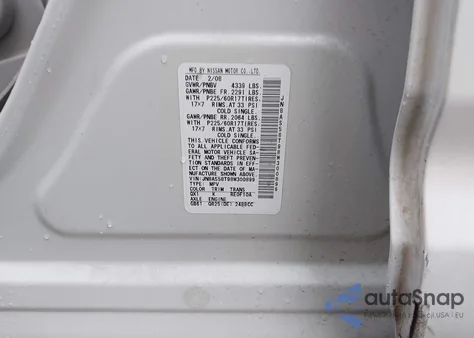 2008 Nissan Rogue Sl из США, поврежденный, VIN JN8AS58T98W300899